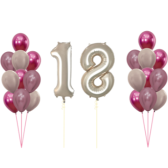 Custom Double Digit Large Balloon Bunch