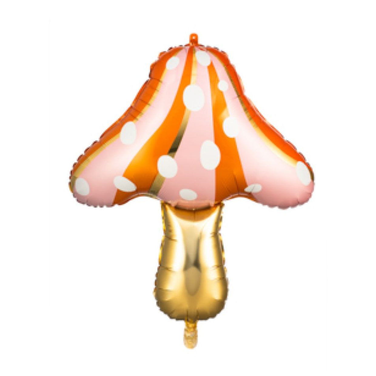 Peach/Orange Mushroom Foil Balloon INFLATED