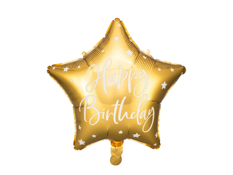 Happy Birthday Star Foil - Gold