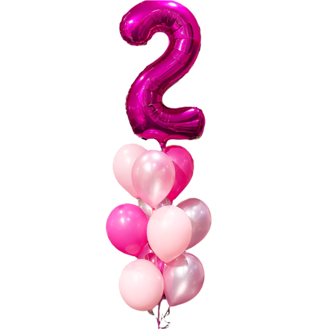 Custom Single Digit Large Balloon Bunch