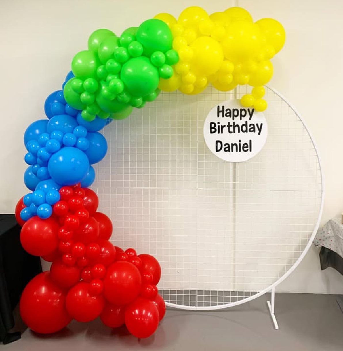 3m Balloon Garland on Hoop Stand