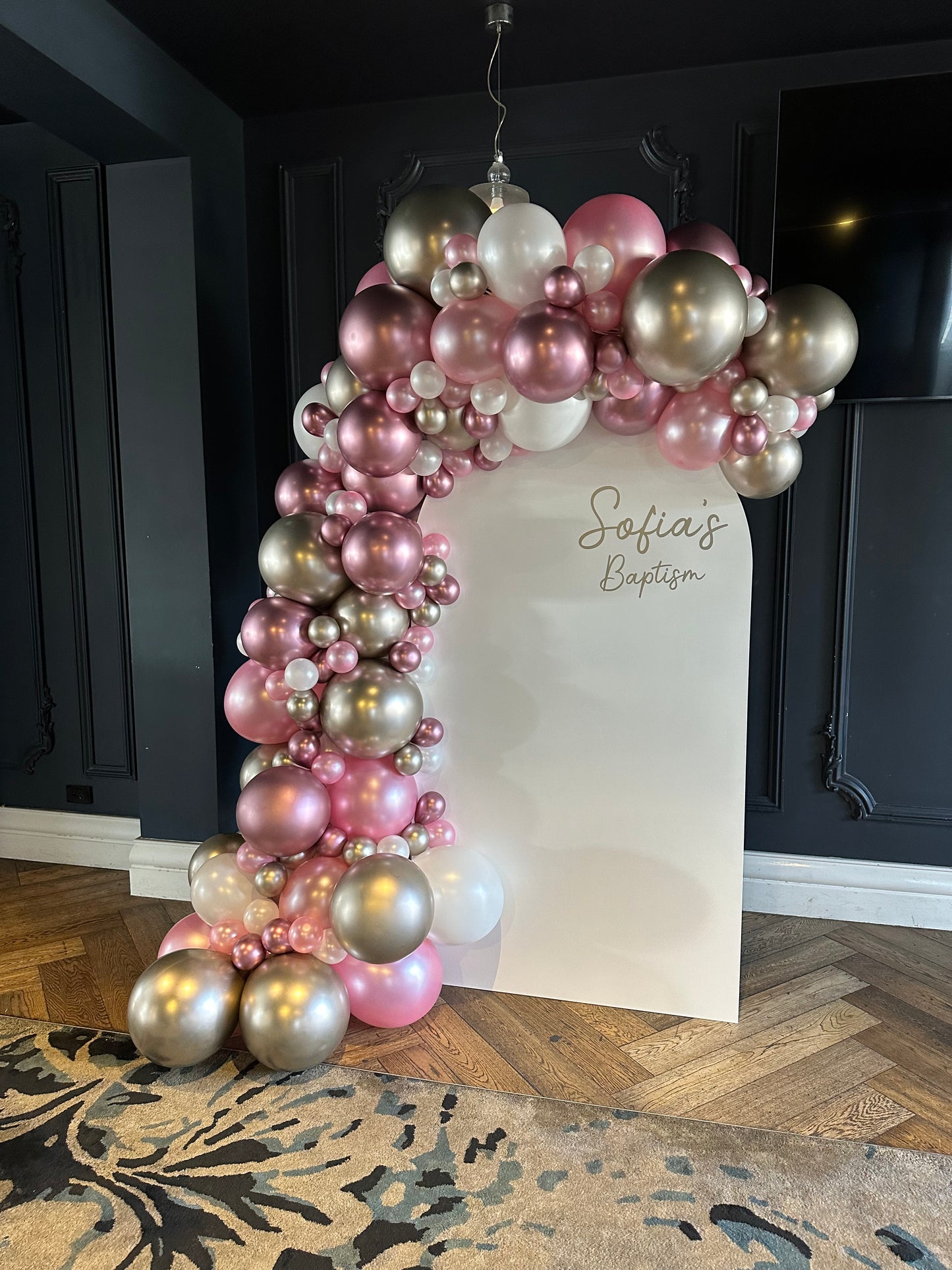 3m Balloon Garland on Wooden Arch