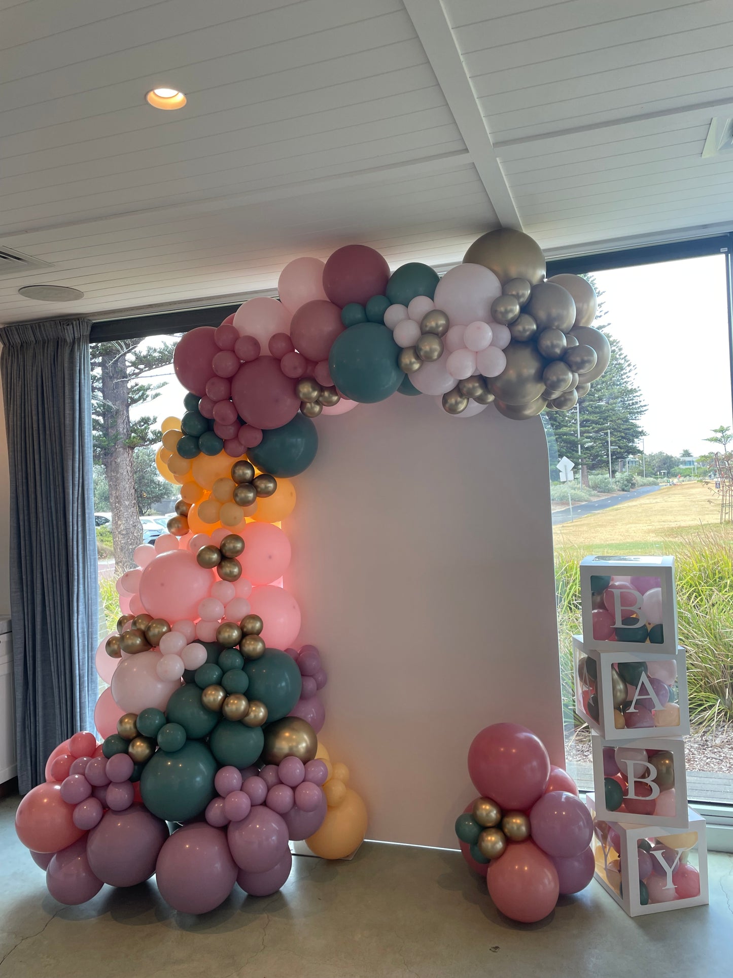 3m Balloon Garland on Wooden Arch