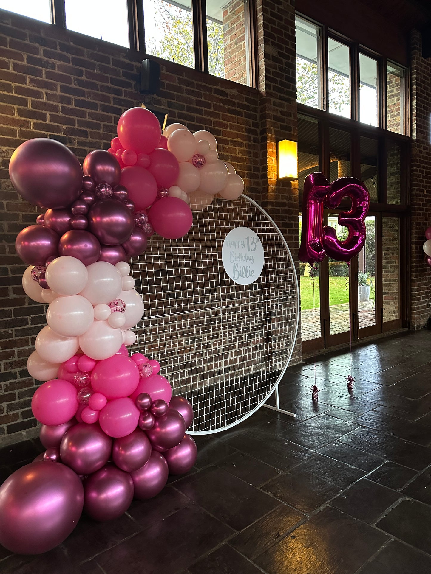 3m Balloon Garland on Hoop Stand