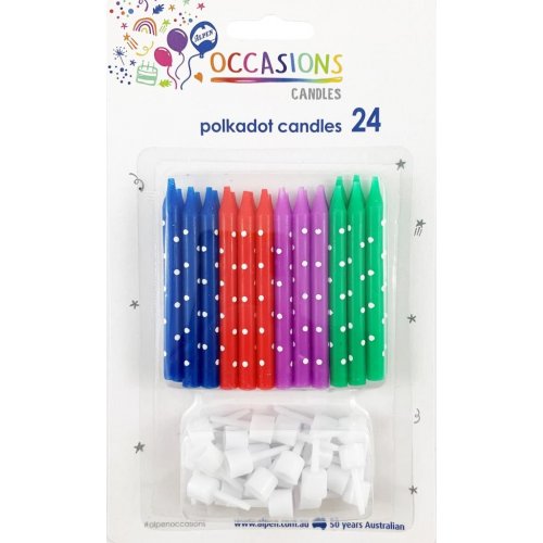 Polka Dot Candles 24pk
