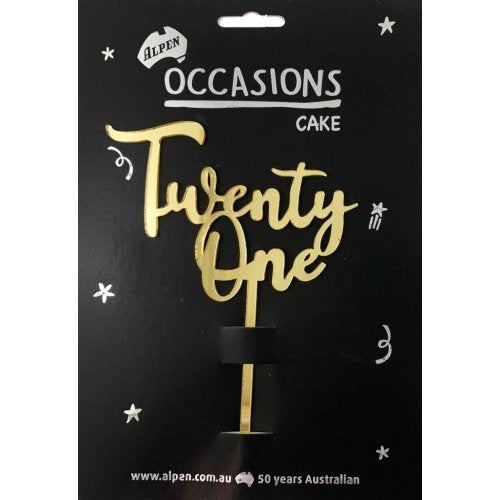 Twenty One Cake Topper
