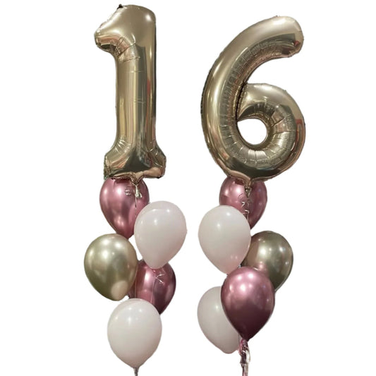 Custom Double Digit Medium Balloon Bunch