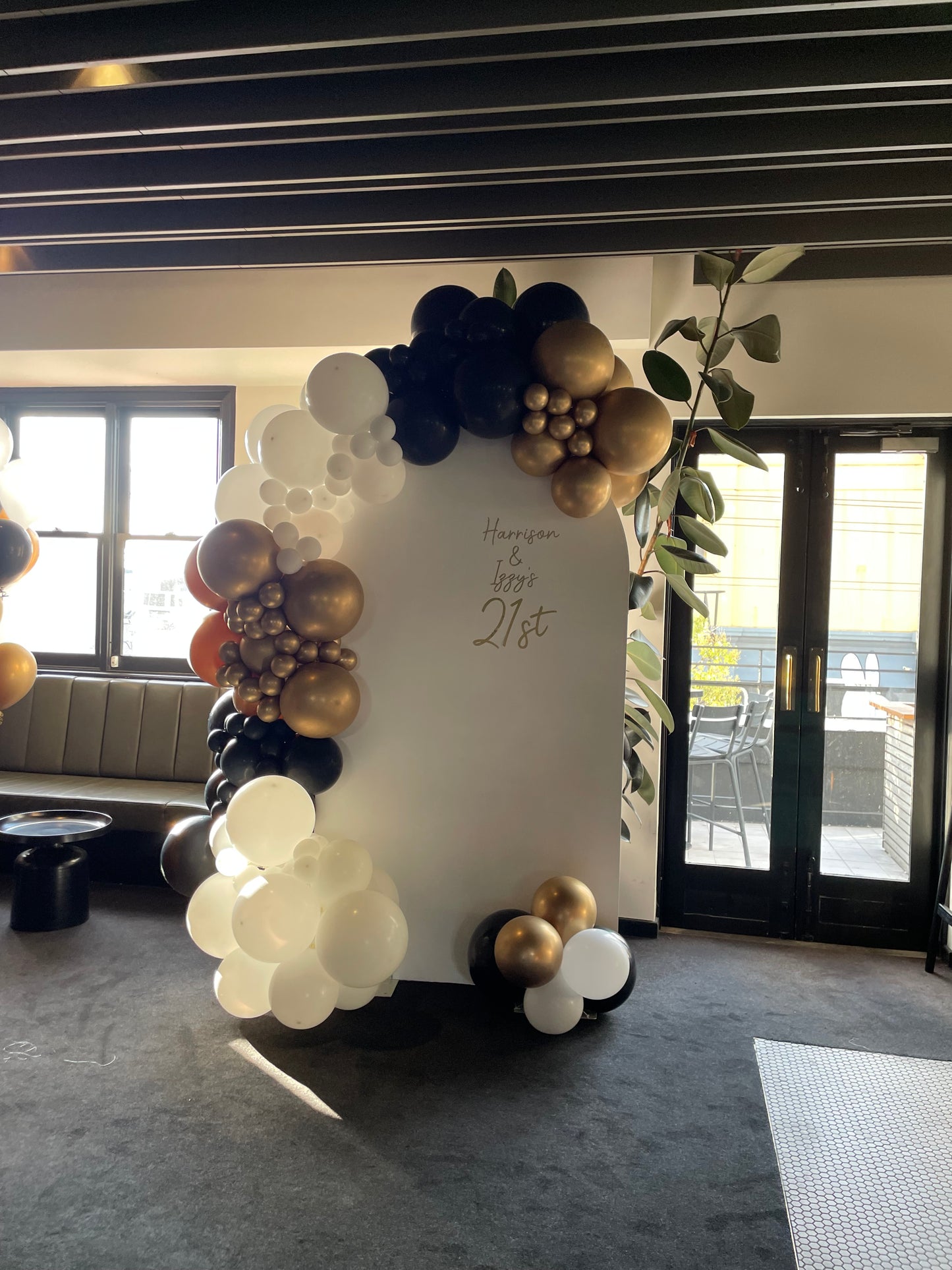 3m Balloon Garland on Wooden Arch