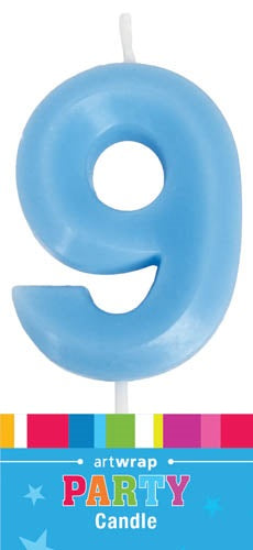 Blue Number Birthday Candle