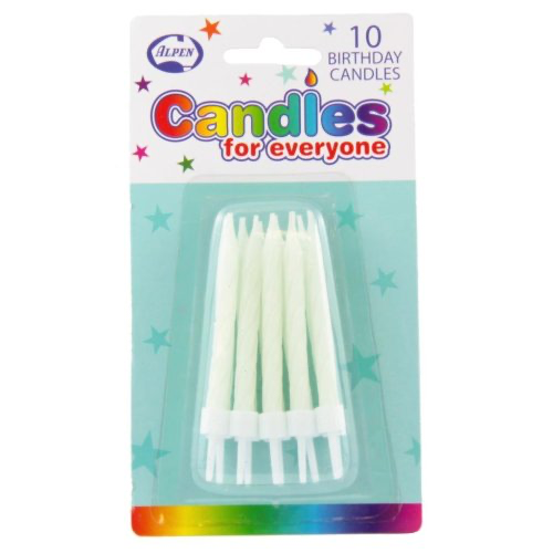 Glow in the Dark Spiral Candles 10pk