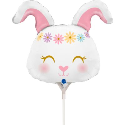 Hippie Bunny Foil Balloon