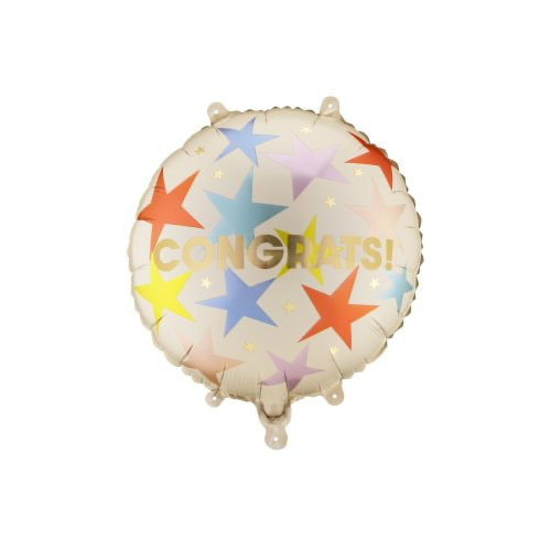 Congrats Star Foil Balloon INFLATED