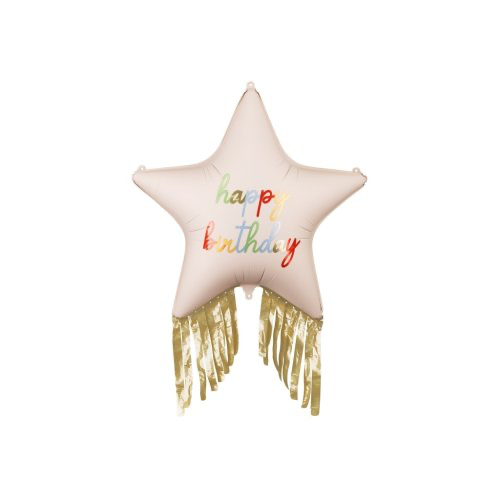 Star With Fringes Foil Balloon INFLATED