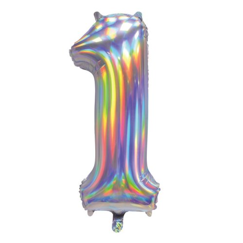 Number 1 Helium Foil Balloon - Assorted Colours