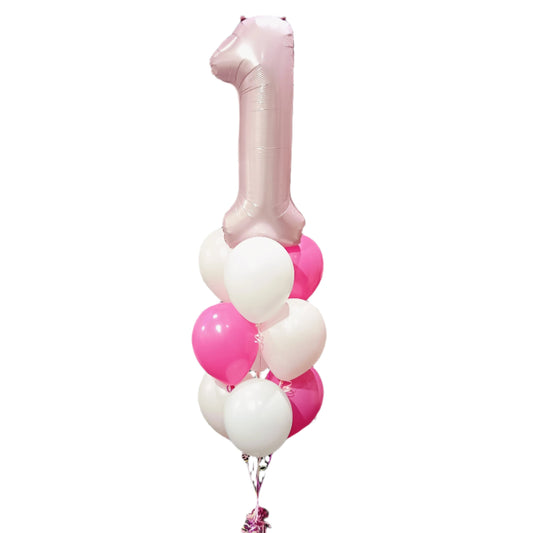 Custom Single Digit Large Balloon Bunch