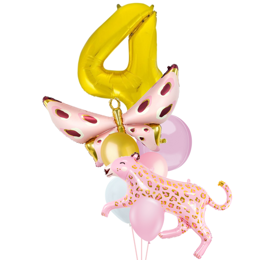 Single Digit Pastel Pink Animal Bunch