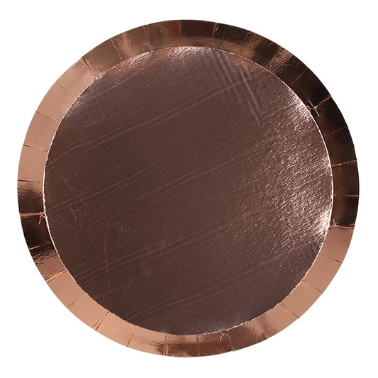 Metallic Rose Gold Lunch Plate