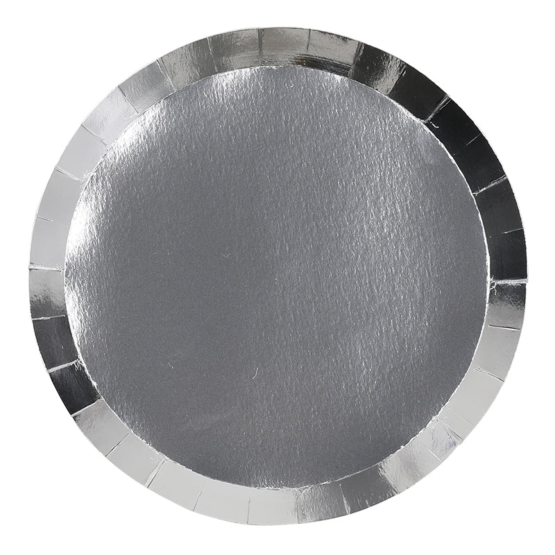 Metallic Silver Lunch Plates