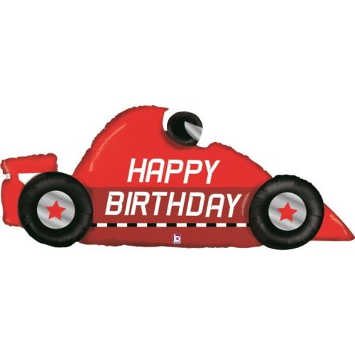 Happy Birthday Race Car Foil Balloon