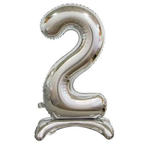 Number 2 Air-Filled Standing Balloon - Assorted Colours
