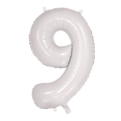 Number 9 Helium Foil Balloon - Assorted Colours