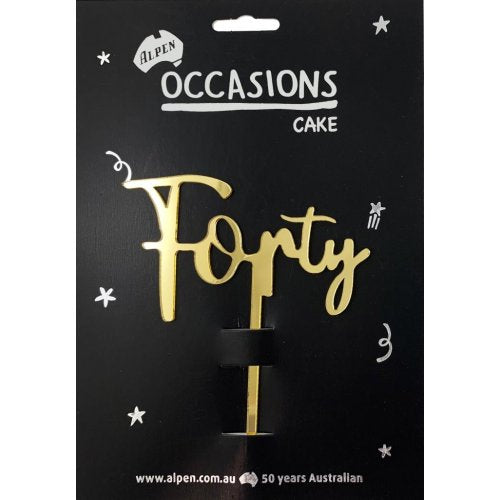 Forty Cake Topper