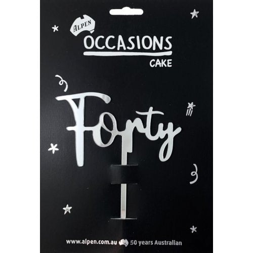 Forty Cake Topper
