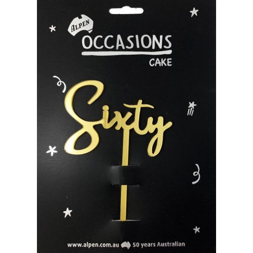 Sixty Cake Topper