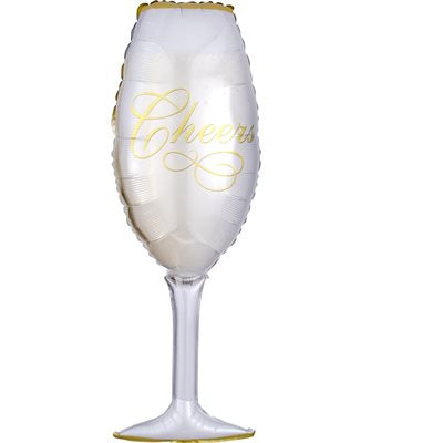 Champagne Glass 'Cheers' Foil Balloon