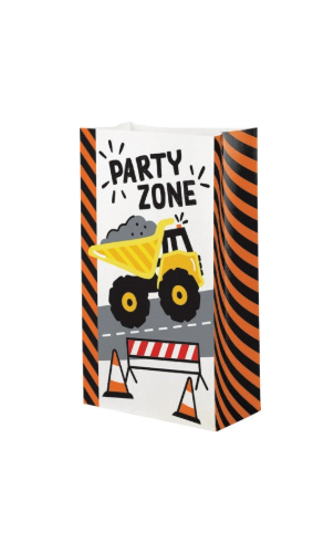 Construction Party Zone Paper Bags