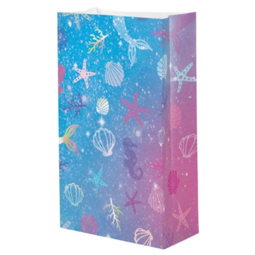 Mermaid Paper Party Bags 8pk