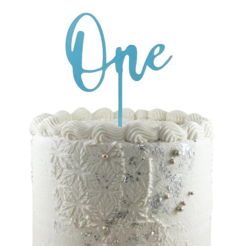 Number One Cake Topper Baby Blue