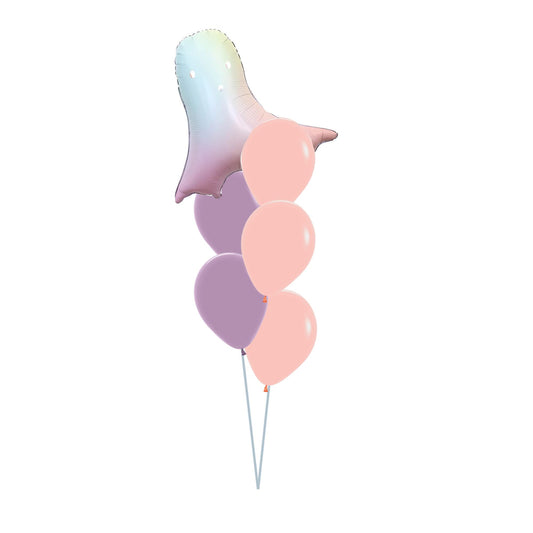 Pastel Ghost Halloween Balloon Bunch