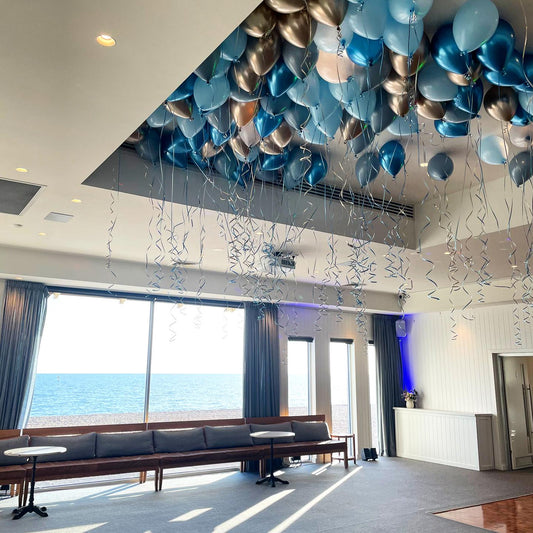 Plain Latex Helium Balloons on String