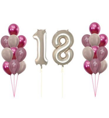 Custom Double Digit Large Balloon Bunch