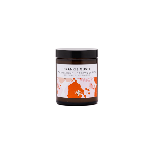 Frankie Gusti Champagne and Strawberries Candle