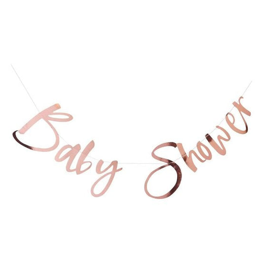 Baby Shower Rose Gold Bunting 1.5m