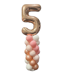 Single Digit Number Balloon Column
