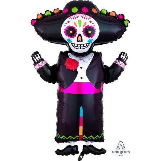 La Catrina Skeleton Foil Helium Balloon
