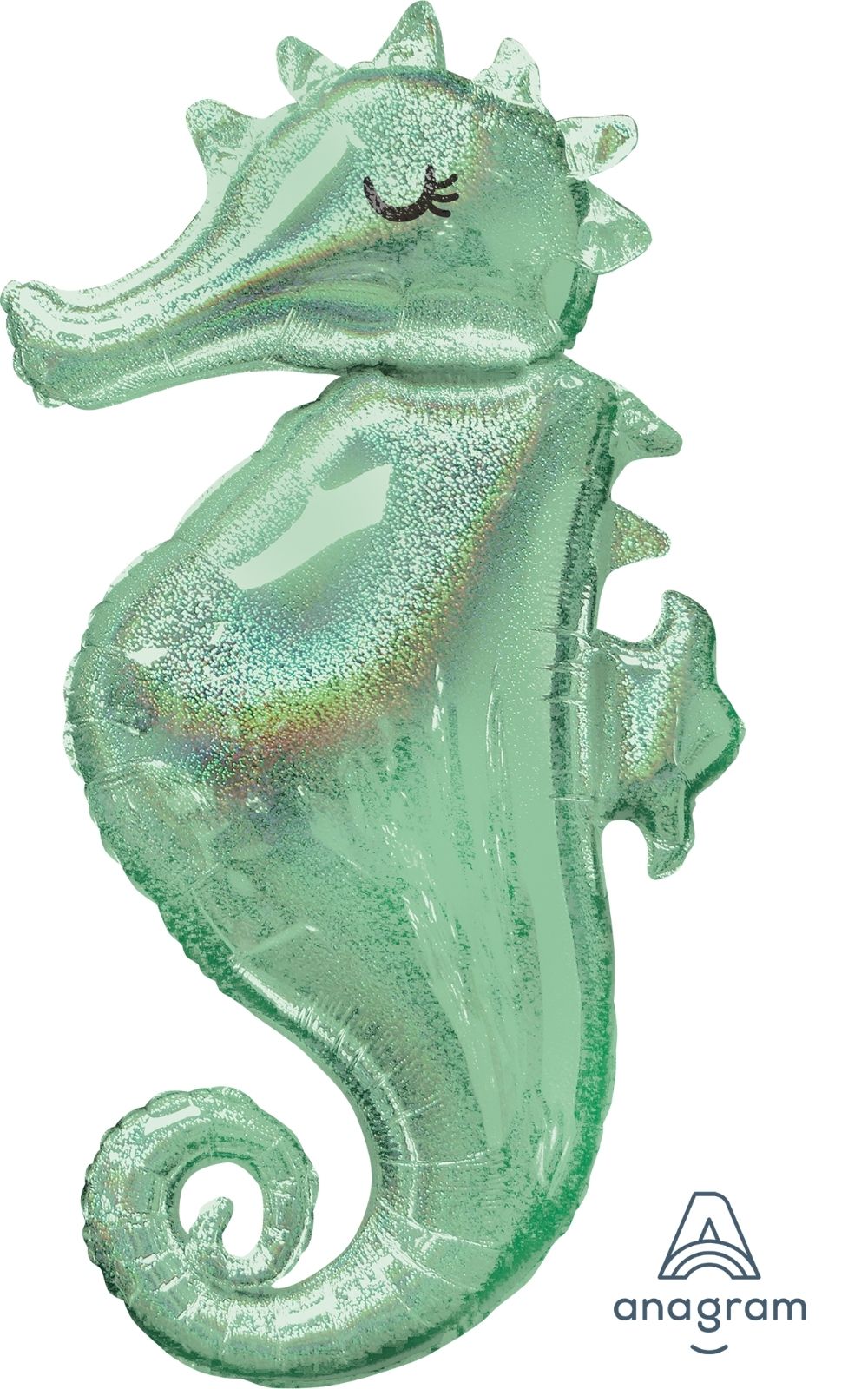 Holographic Seahorse Foil Balloon