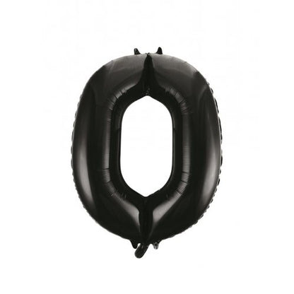 Number 0 Helium Foil Balloon - Assorted Colours