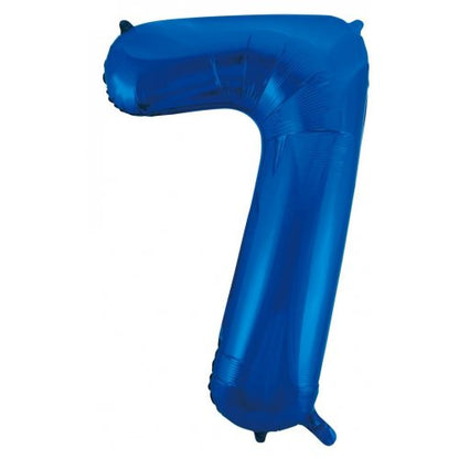 Number 7 Helium Foil Balloon - Assorted Colours