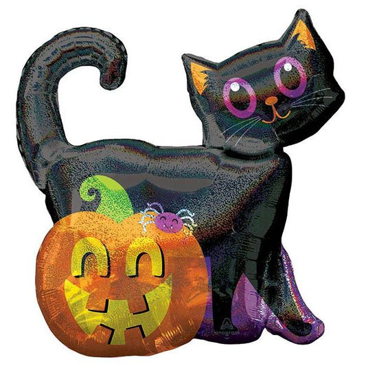 Cat and Pumpkin Foil Balloon