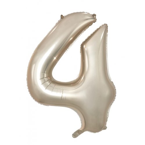 Number 4 Helium Foil Balloon - Assorted Colours