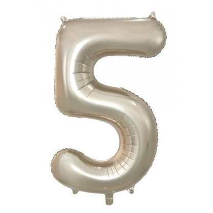 Number 5 Helium Foil Balloon - Assorted Colours