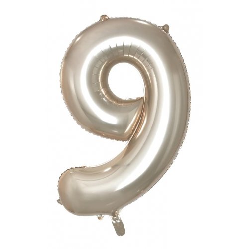 Number 9 Helium Foil Balloon - Assorted Colours
