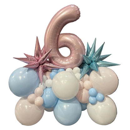 Single Digit Balloon Number Cluster