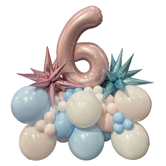 Single Digit Balloon Number Cluster