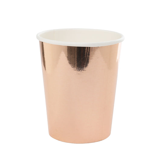 Metallic Rose Gold Paper Cup
