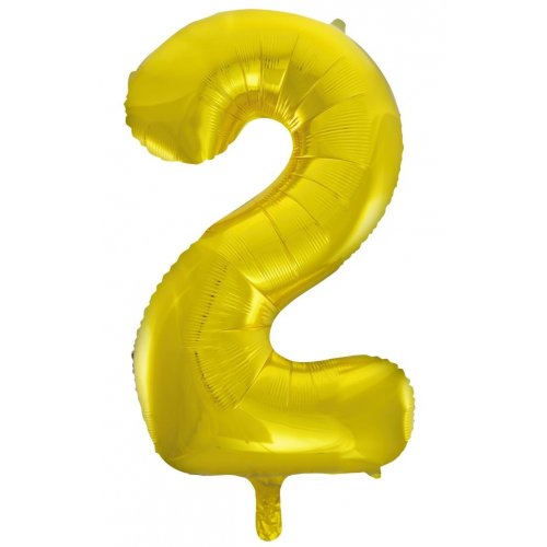 Number 2 Helium Foil Balloon - Assorted Colours